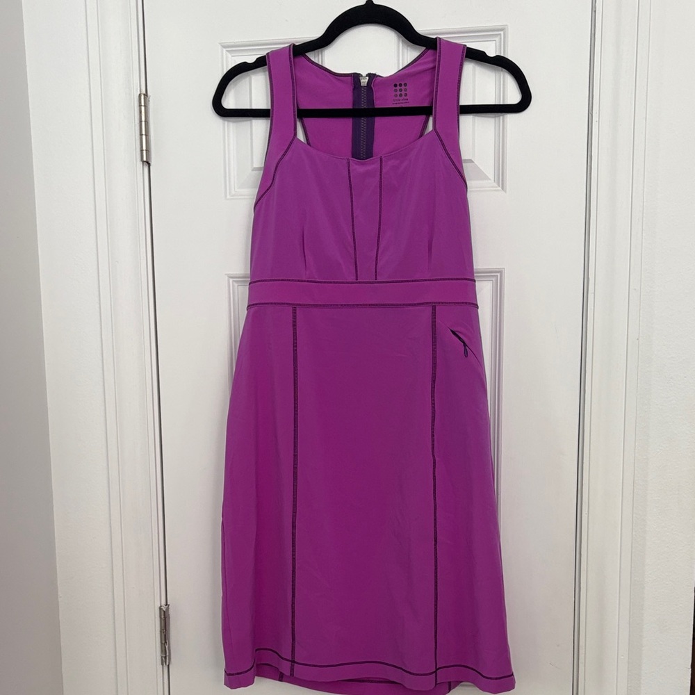 Title Nine Purple Nimblene Trouble Athletic Zipper‎ Back Dress